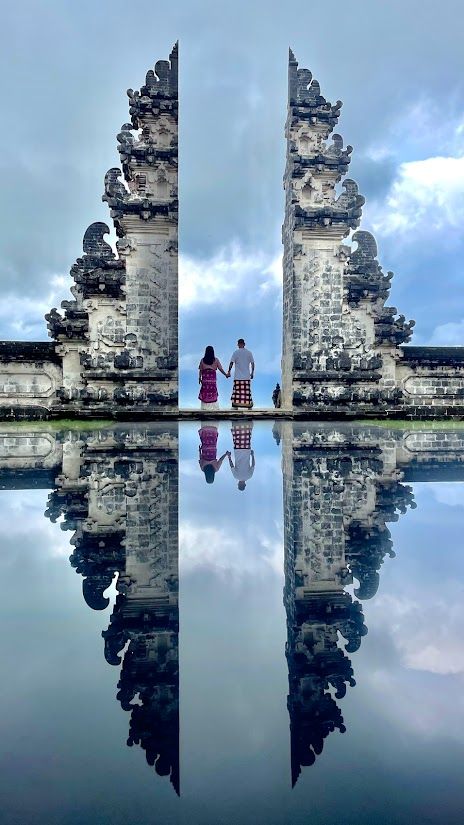 Temple in Bali with traditional architecture