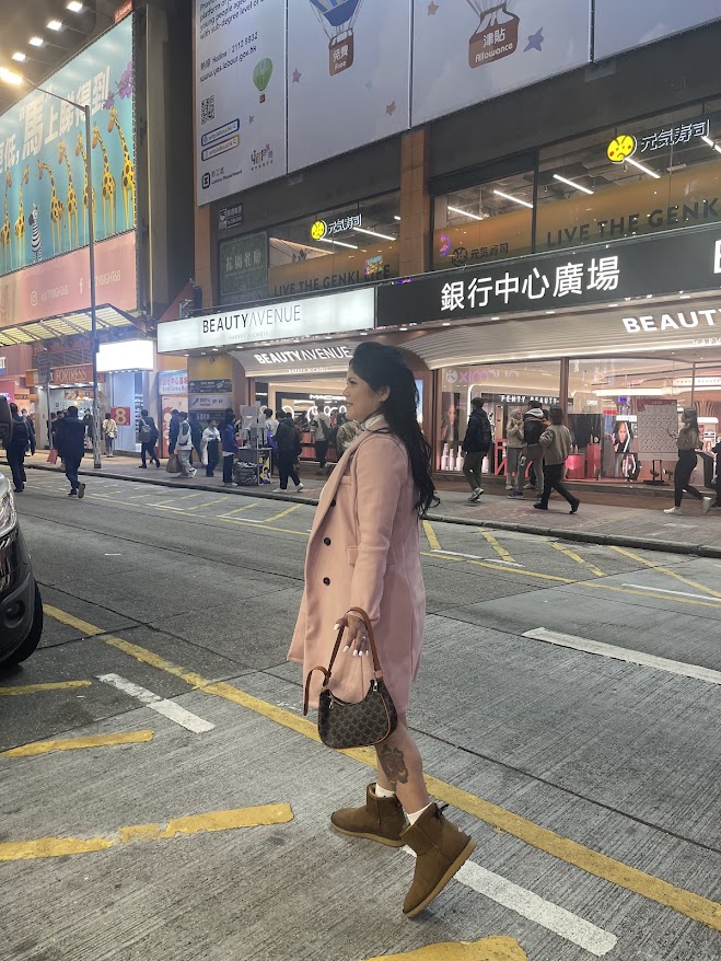 Hong Kong at night with city lights and urban atmosphere