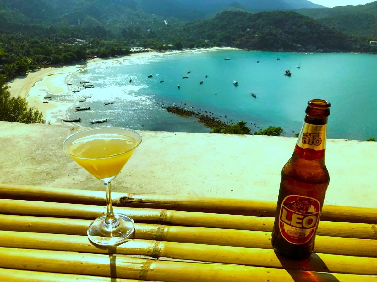 Koh Phangan viewpoint with lush island landscape